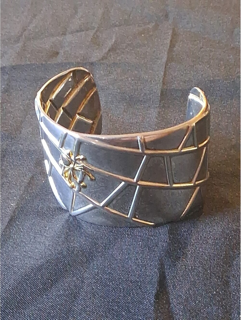 Tiffany & Co. 925 Sterling/18kt Gold Spider Bangle Bracelet